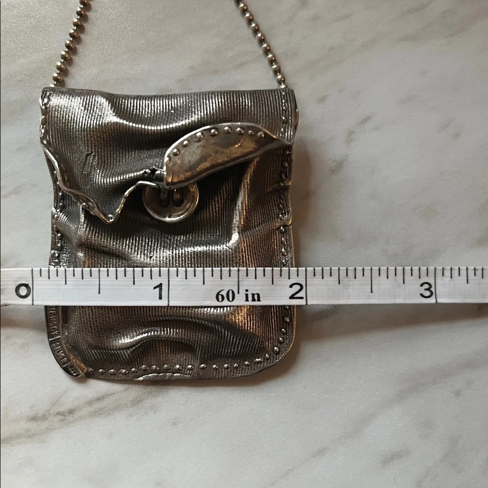 MAREK + LUCYNA NIENIEWSCY sterling silver coin purse pendant brooch - Picture 12 of 16